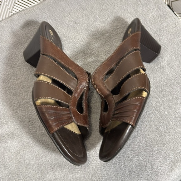 Earth Spirit sandals Melany Dark Brown Leather Sandals women’s size 10 slip on - Picture 5 of 12